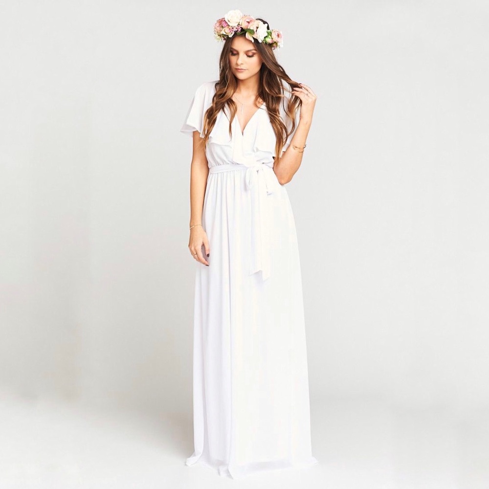 Show Me Your Mumu | White Audrey Maxi Bridal Dress